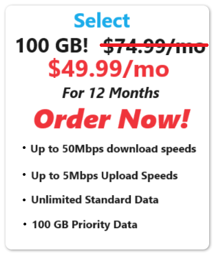 10GB $49.99/mo.